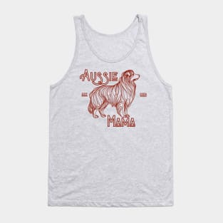 Aussie Mama Red String Art Tank Top